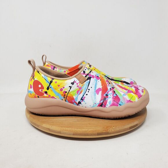 UIN Shoes Womens‎ 5 Slip On Loafer Colorful Wearable Art Paint Splatter - Picture 3 of 12